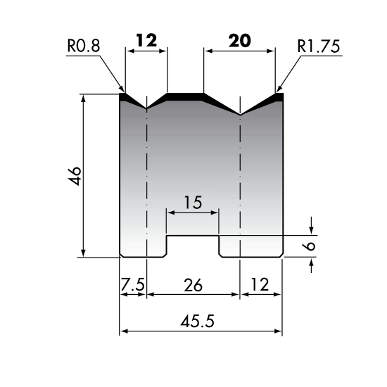 Presse plieuse hydraulique moules matrices 2v standard