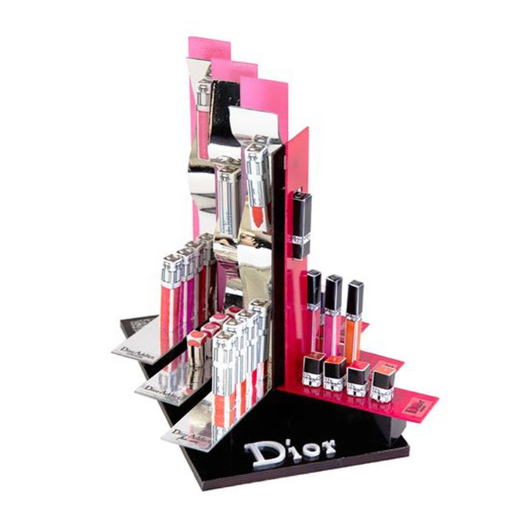 Présentoir de maquillage de haute qualité personnalisé cosmétique Utilisé pour afficher un présentoir cosmétique acrylique