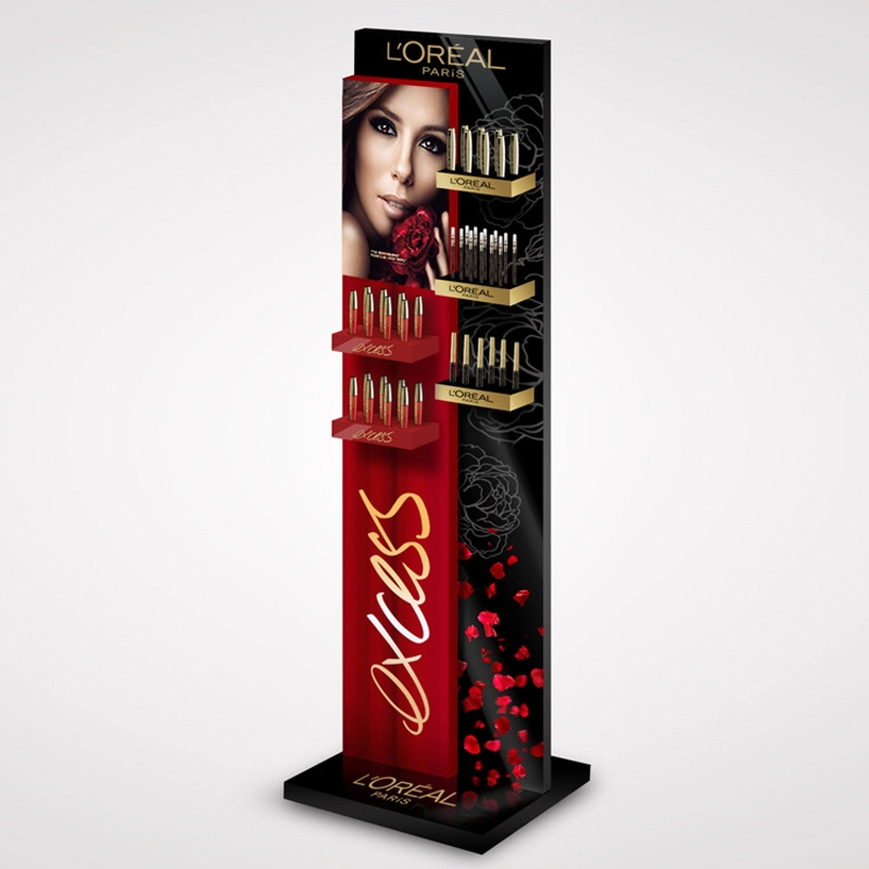 Affichage de stand cosmétique acrylique à bas prix personnalisé utilisé pour afficher l'affichage cosmétique de stand de maquillage