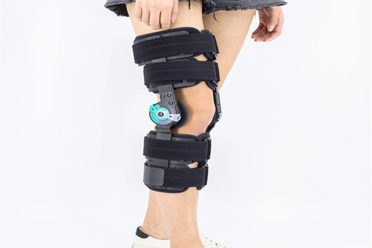 Antidémarreurs de genou ROM post-opératoires de 16 pouces, cadre en alliage et ceinture à boucle de bâton