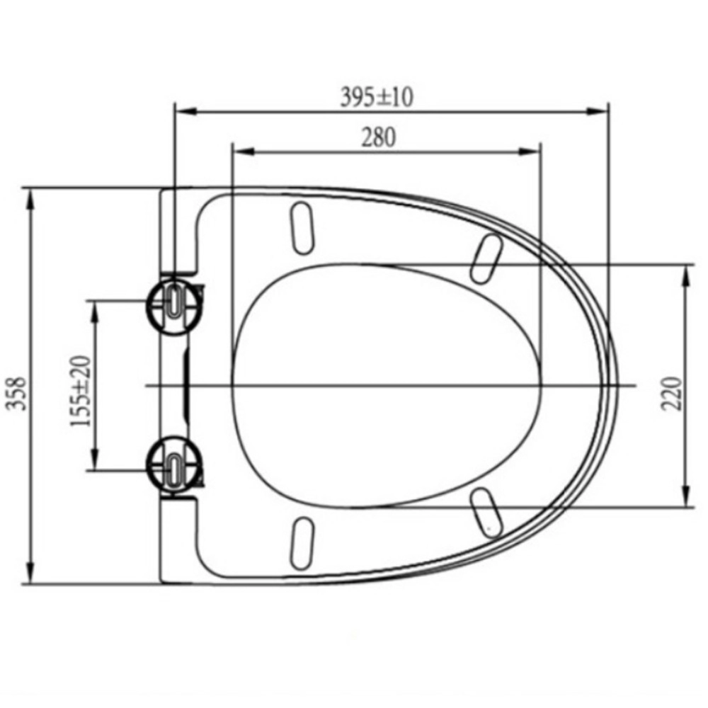 Couvercle de réservoir de toilette UF enveloppé, couvercle de remplacement spécial de type V