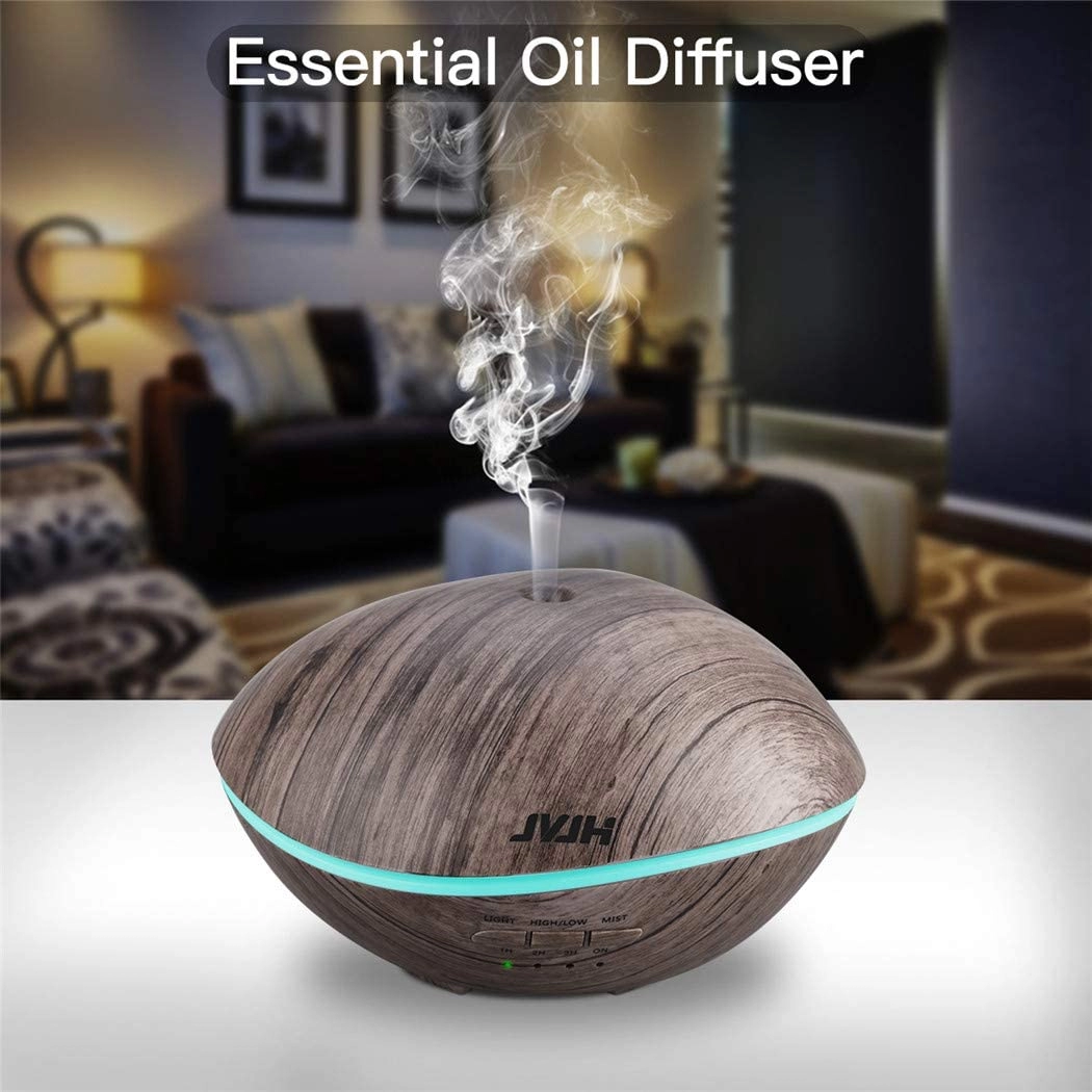 Diffuseurs électriques de parfum de vaporisateur d'eau d'arome ultrasonique de grain en bois de 500ml