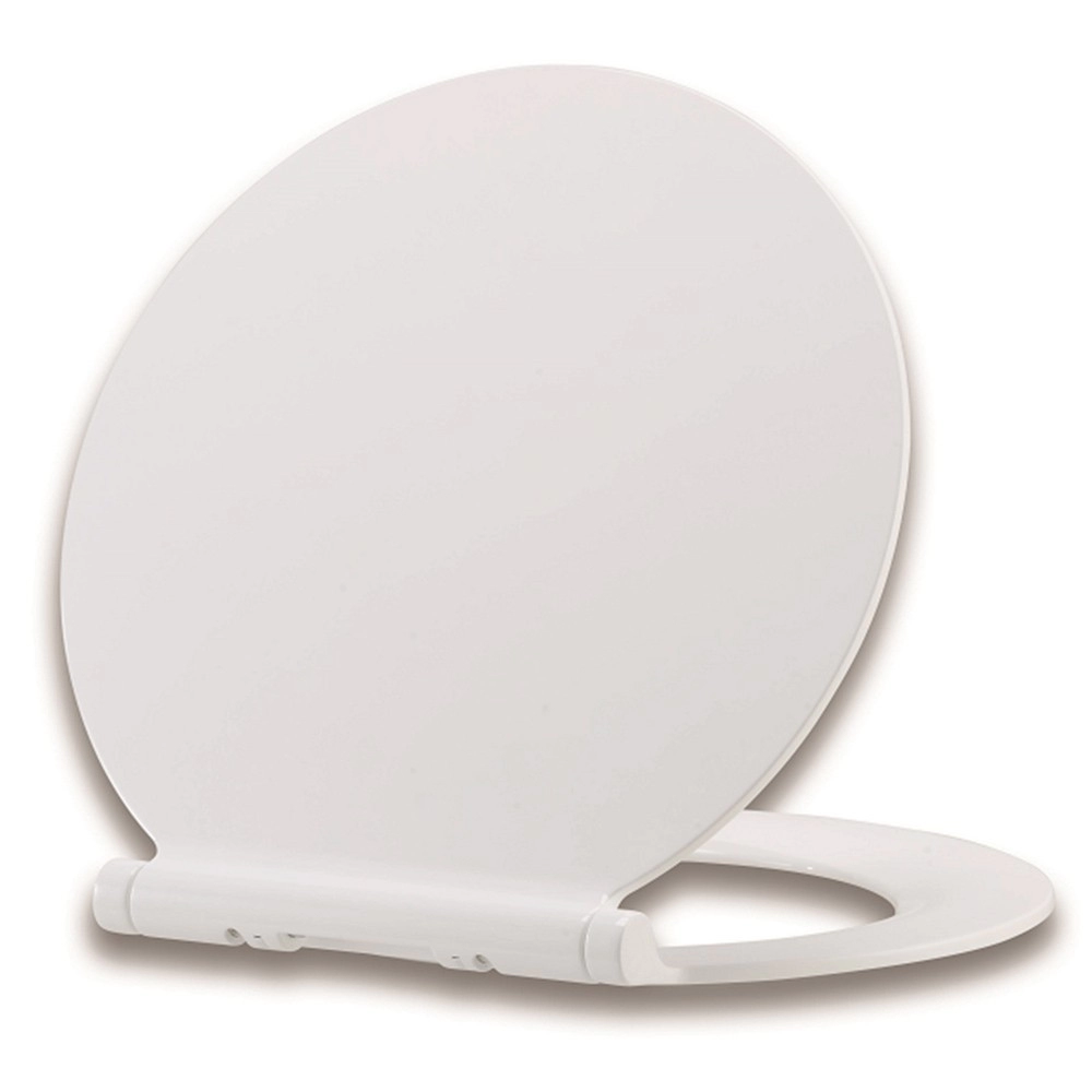Couvercle de cuvette de toilette rond cercle couvercle de siège de toilette blanc urée avec fermeture en douceur