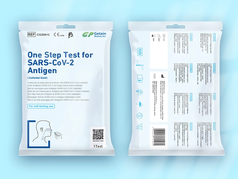 Test en une étape pour l'antigène SARS-CoV-2 (or colloïdal) (écouvillon nasal)