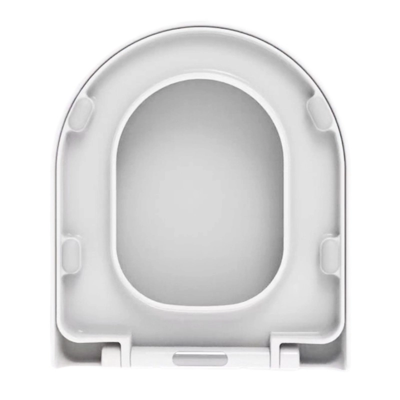 Housse de siège de toilette cubique enveloppante robuste siège de toilette allongé blanc