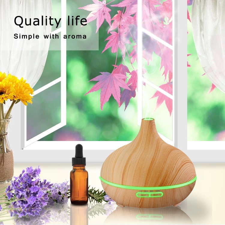 Humidificateurs d'air ultrasoniques de diffuseur d'huile essentielle d'arome de grain en bois