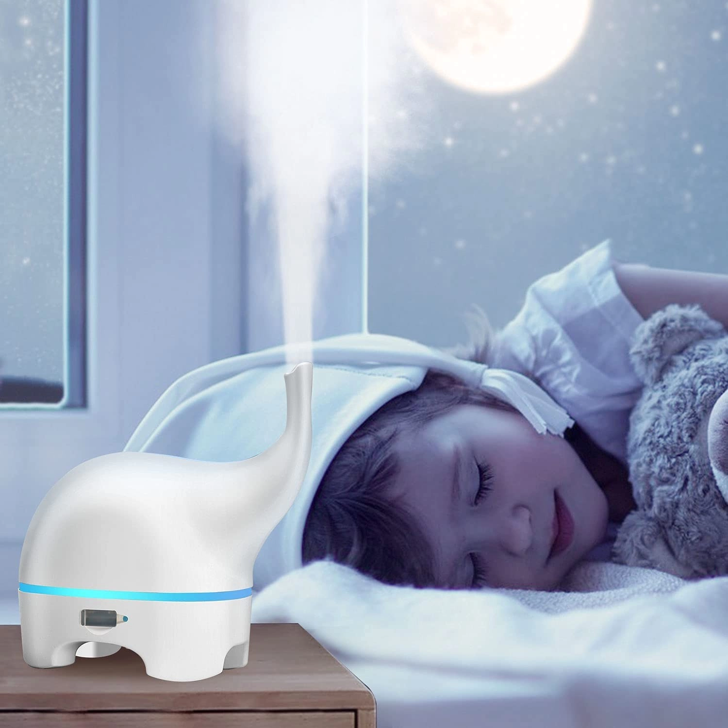 Humidificateur ultrasonique de diffuseur d'huile essentielle d'arôme d'enfants d'USB de mini éléphant