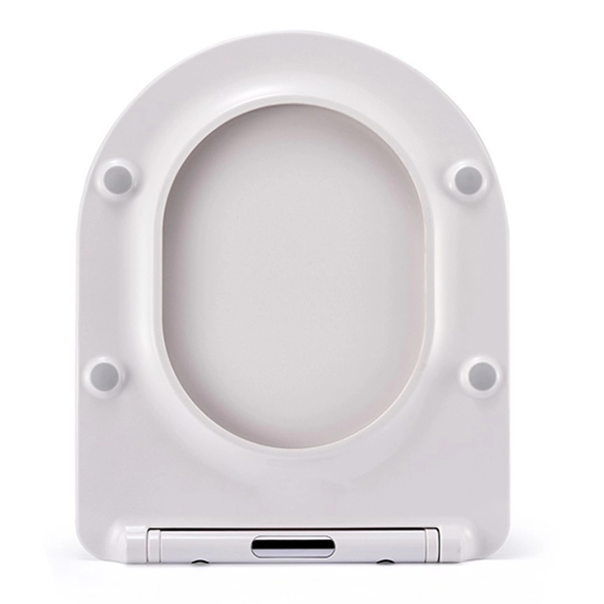 Housse de siège de toilette blanche universelle en forme de D standard européen de conception mince
