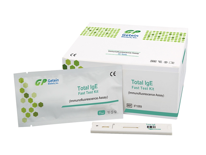 Kit de test rapide des IgE totales (test d'immunofluorescence)