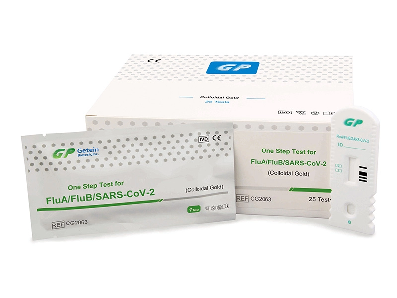 Test en une étape pour l'antigène FluA/FluB/SARS-CoV-2 (or colloïdal)