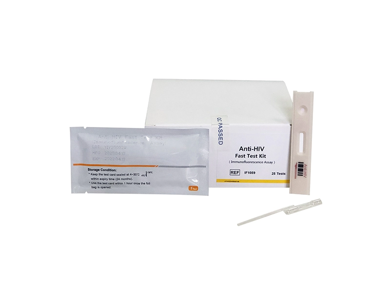 Kit de test rapide anti-VIH (test d'immunofluorescence)
