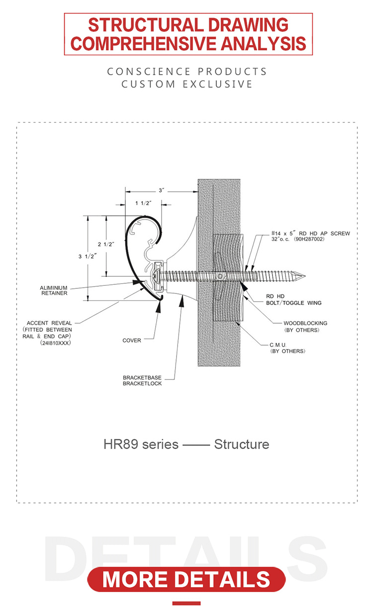 Oval Gripping surface hospital PVC handrail