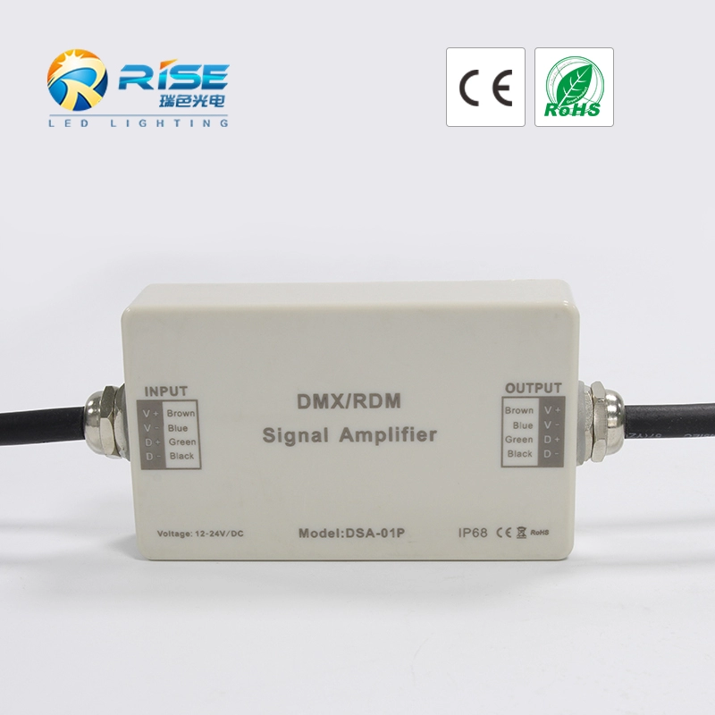 Amplificateur de signal DMX RDM pour lumière de fontaine à LED 316SS