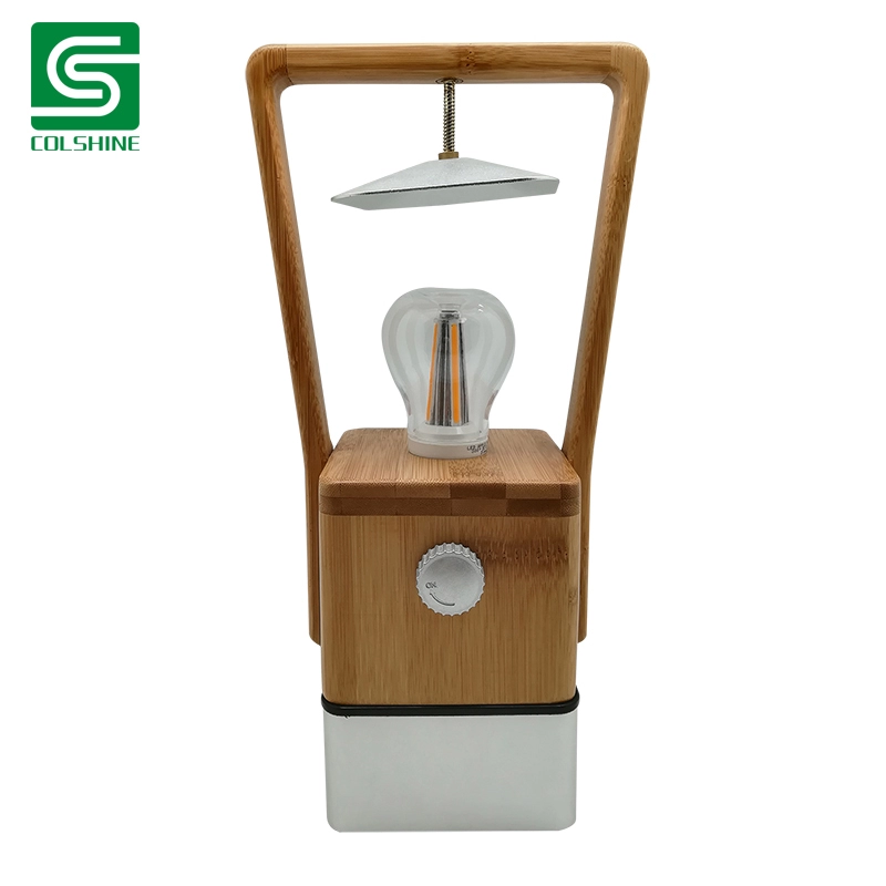 Lampe de table en bambou à LED Lampe de chevet rechargeable Lampe décorative pour la maison