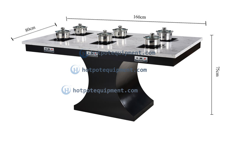 Shabu Shabu Hot Pot Table size - CENHOT