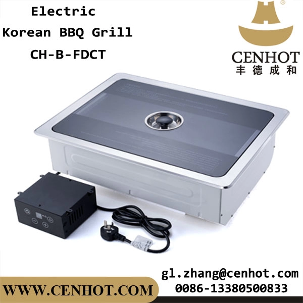 Gril professionnel de barbecue de gril de BBQ de table de restaurant de CENHOT avec le plat en aluminium