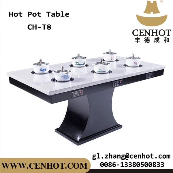 CENHOT Hot Pot Table intégrée pour le restaurant utilisant