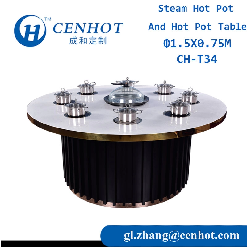 Personnalisez les fabricants de tables rondes de hot pot de restaurant Chine - CENHOT