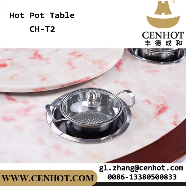 Table à manger en marbre CENHOT Hot Pot Restaurant avec cuisinière à induction
