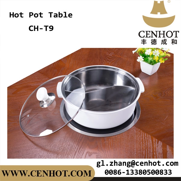 CENHOT Hot-vente table en bois Hot-pot de table pour le restaurant