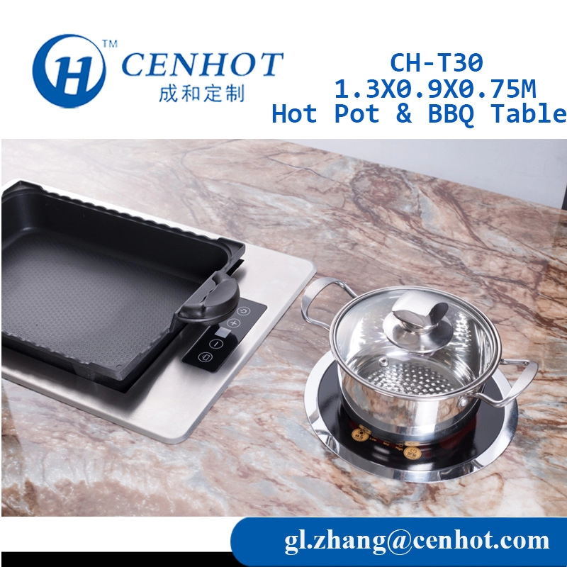 Shabu Shabu Table Fournisseur de table de barbecue coréen CH-T30 - CENHOT