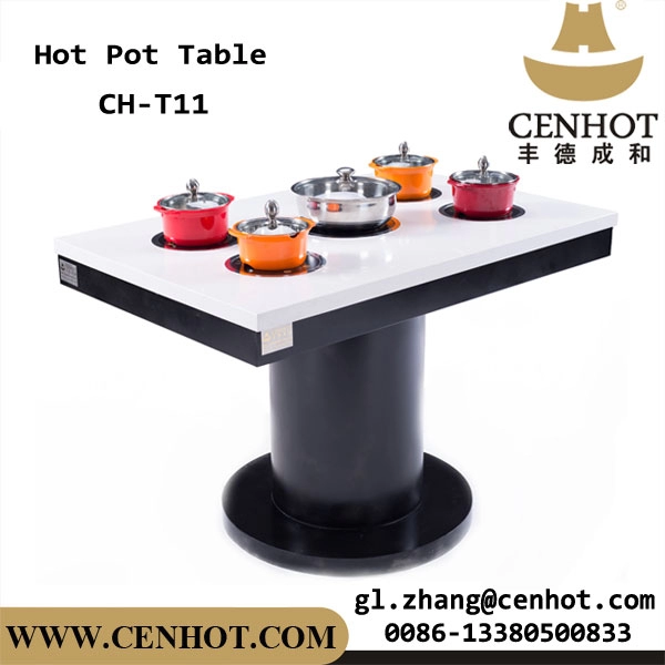Table de salle à manger d'intérieur de table à manger de restaurant adaptée aux besoins du client par CENHOT commerciale