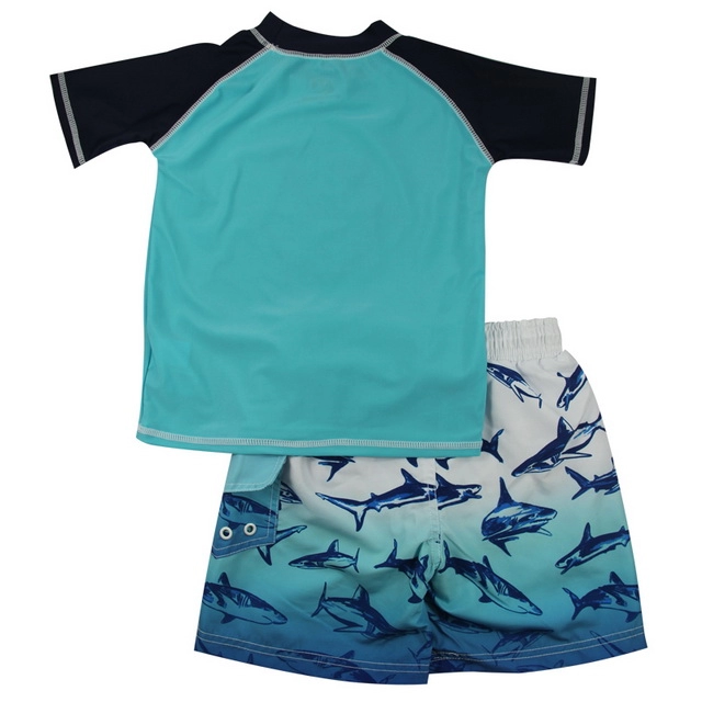 Maillot de bain et maillot de bain bleu et noir Shark