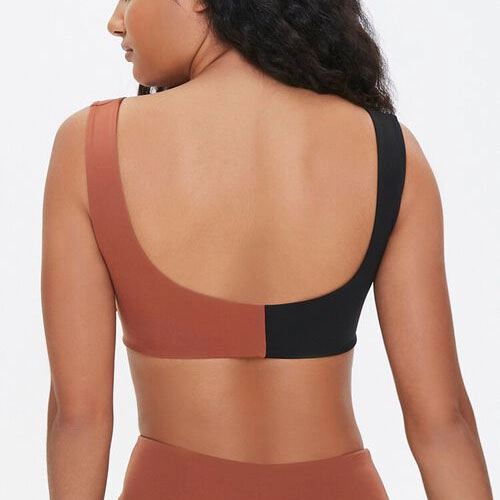 Soutien-gorge de sport colorblock torsadé personnalisé