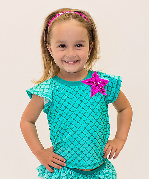 Mermaid rashguard set girls