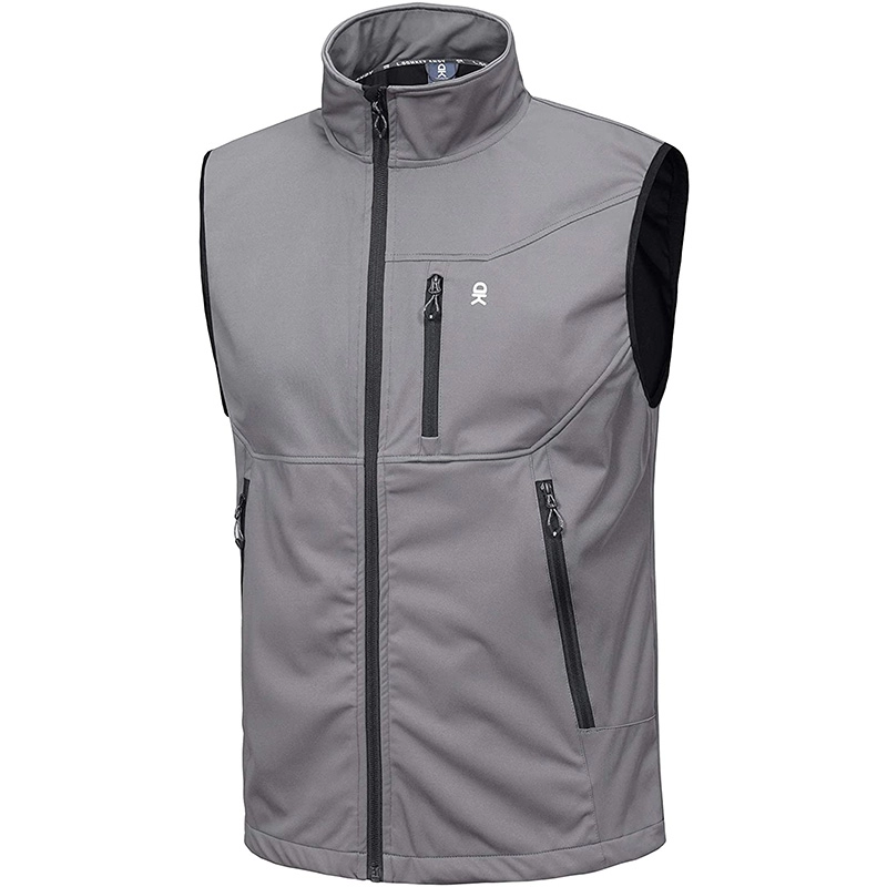 Gilet Softshell léger pour homme, veste sans manches coupe-vent pour les voyages, la randonnée, la course, le golf