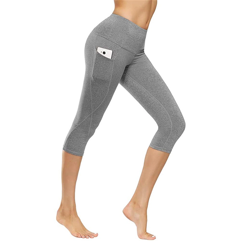 Pantalon taille haute Yoga Tummy Control Workout Running 4 Way Stretch