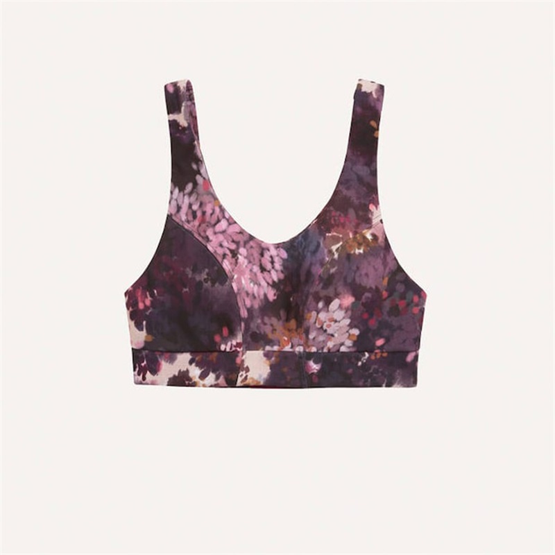 custom floral yoga bra