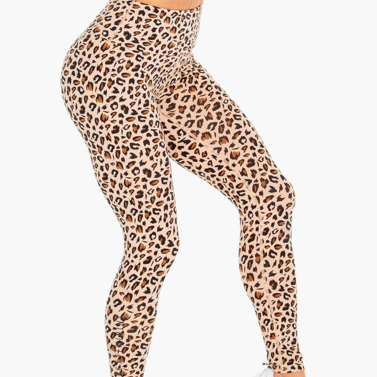 Leggings léopard taille haute personnalisés pour femmes