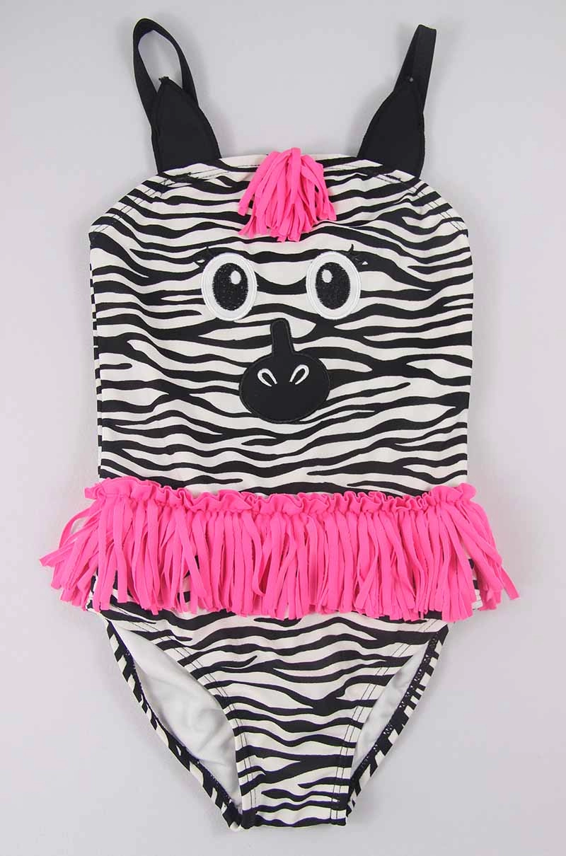 Maillots de bain une pièce Zebra pour petites filles