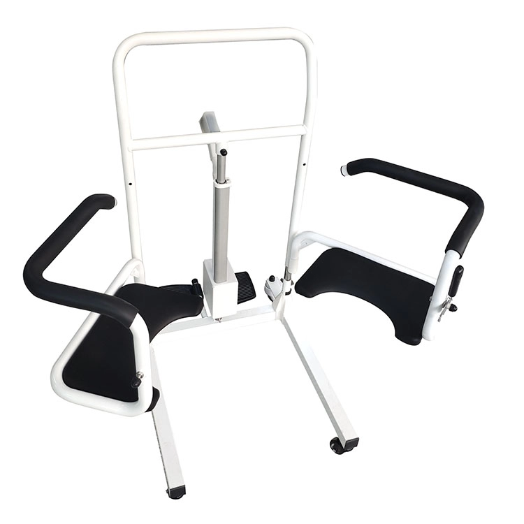 Équipement de toilette de roue de déplacement hydraulique facile électrique portatif médical chaise d'aisance patiente de transfert de soins infirmiers de fauteuil roulant