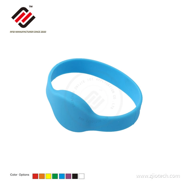 Bracelet en silicone RFID HF MF1K fermé à tête ovale 13,56 MHz