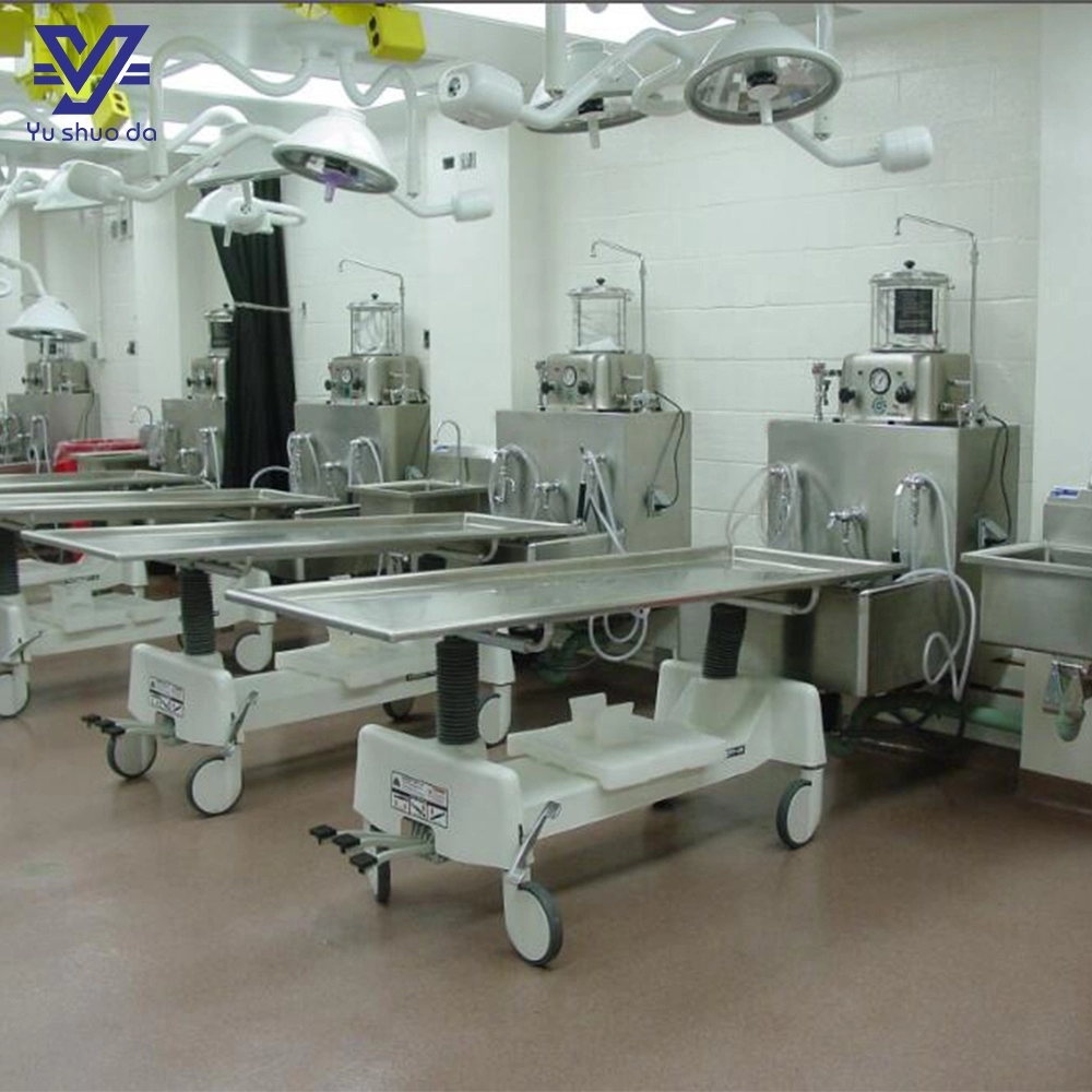 Table d'embaumement d'équipement de station d'autopsie en acier inoxydable 304
