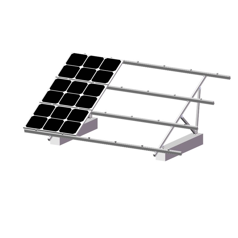 Solution de montage de bloc de béton solaire