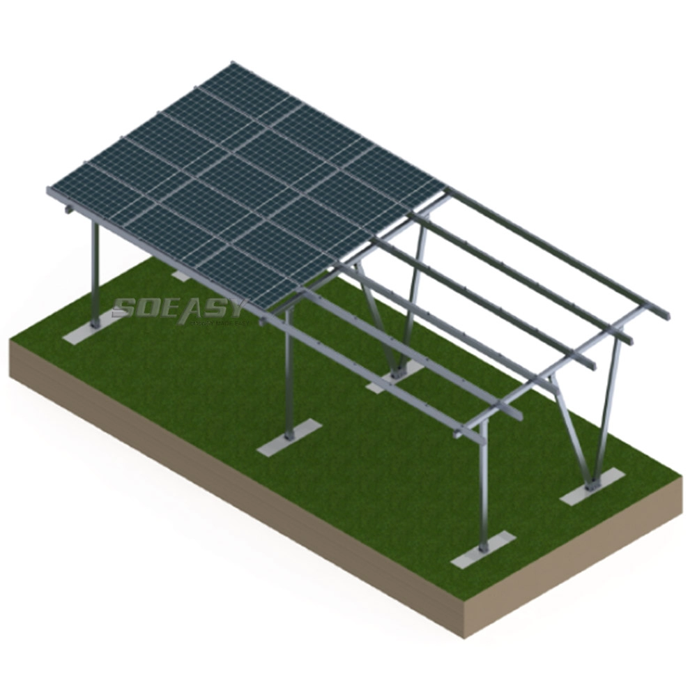 Carport de montage solaire en aluminium non étanche