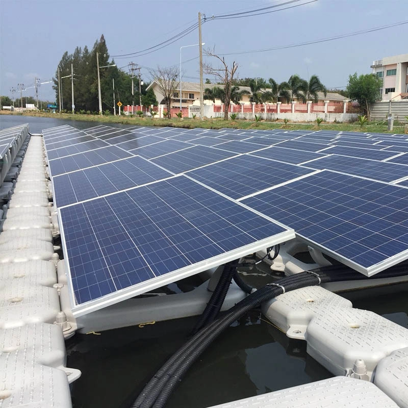 montage flottant pv solaire d'usine