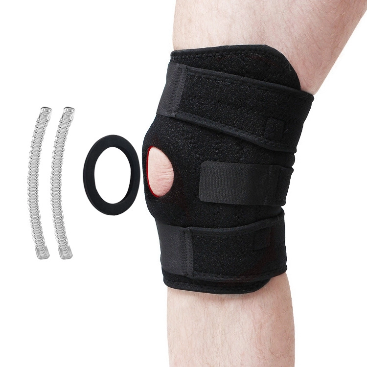 Genouillère réglable à absorption des chocs à ressort pour la douleur au genou