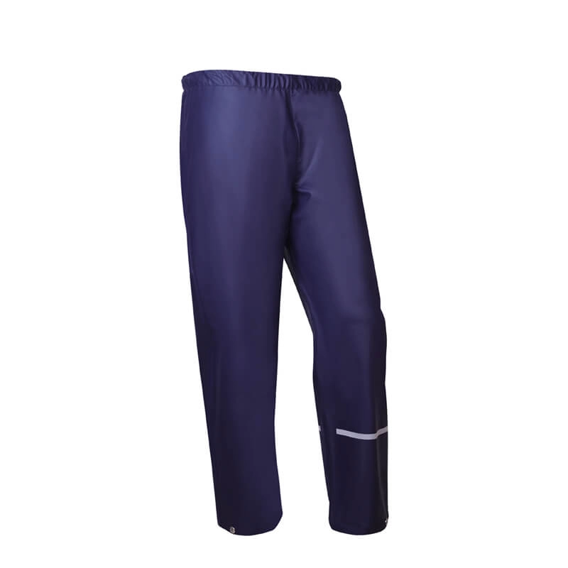 Pantalon de pluie imperméable en PU bleu marine pour hommes