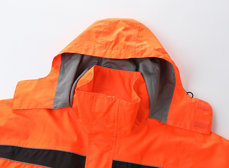 Vêtements de travail imperméables réfléchissants orange haute visibilité pour hommes