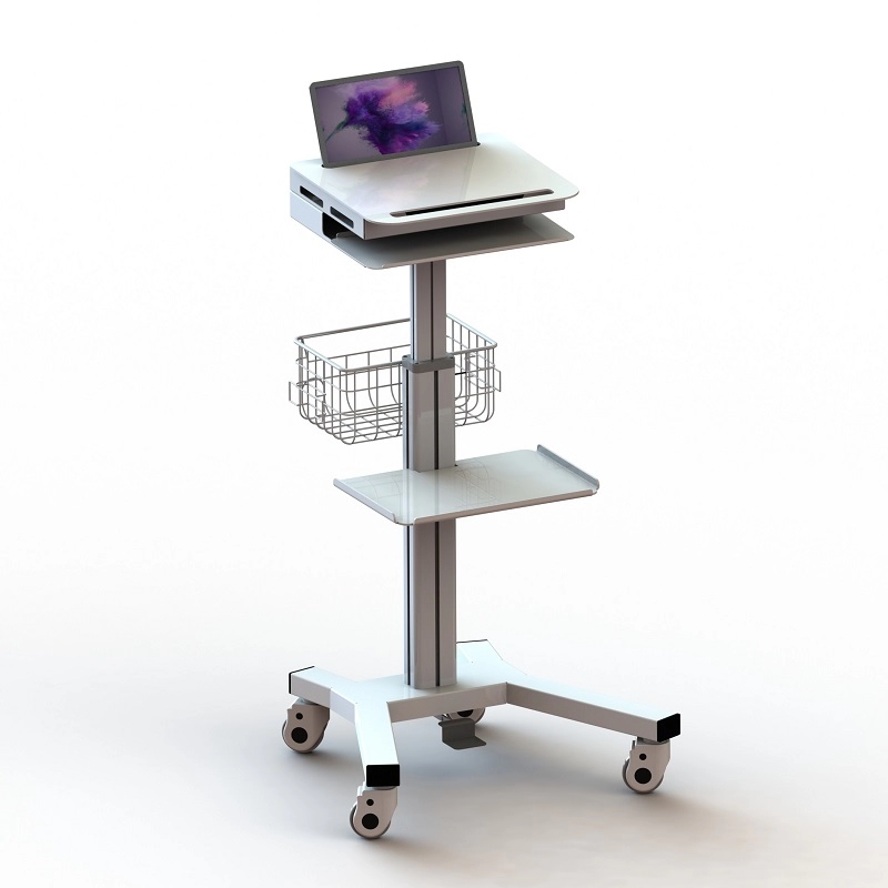 Station de travail portative médicale de chariot d'ordinateur portable de comprimé mobile