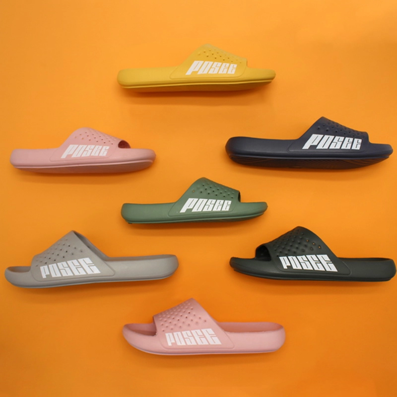 Rubber Beach EVA toboggans pour hommes avec logo personnalisé Slides Footwear