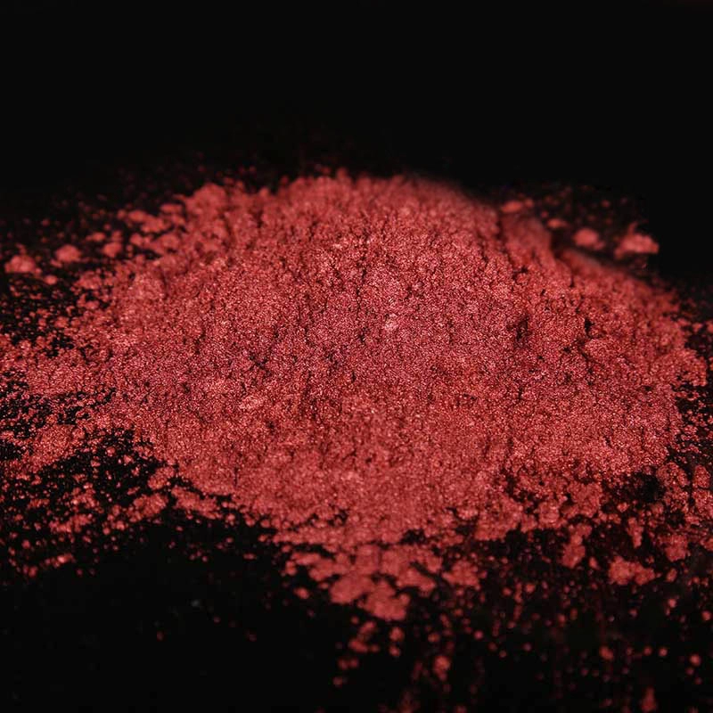 Excellent pigment de perle de lustre en métal rouge vin brillant