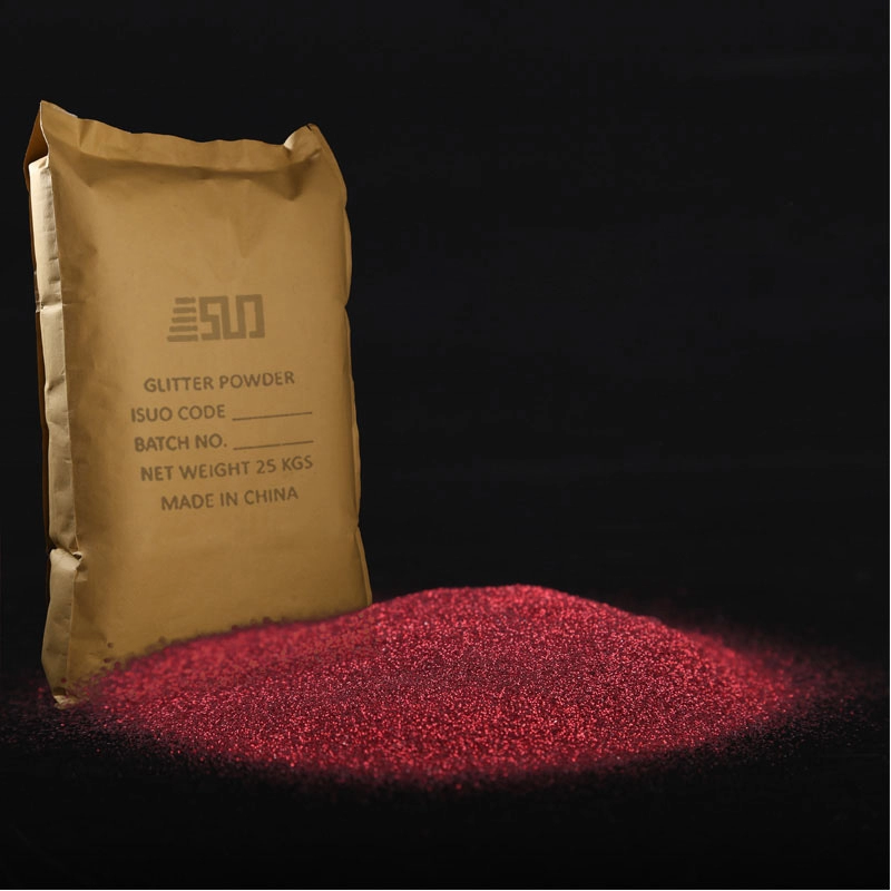Usine de pigments scintillants sans BPA rouge rubis en gros