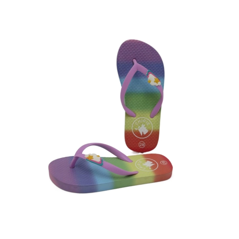 Sandale de plage pour enfants de couleur arc-en-ciel