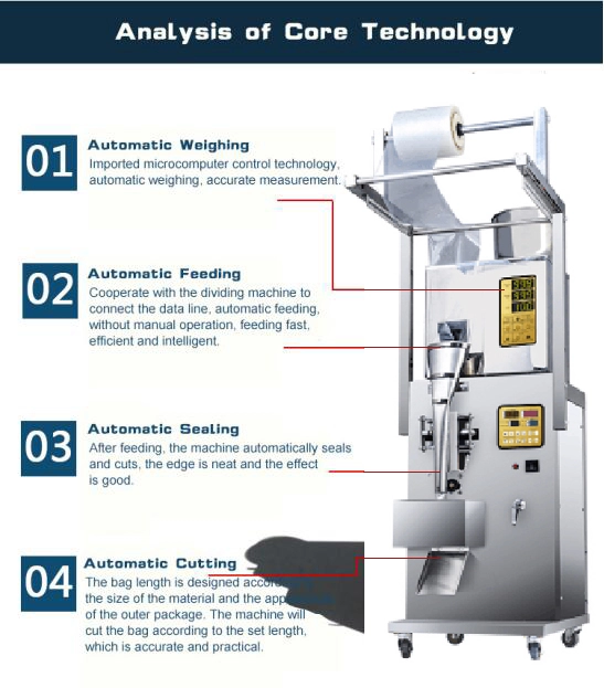 Machine d'emballage automatique multifonctionnelle de poids de remplissage