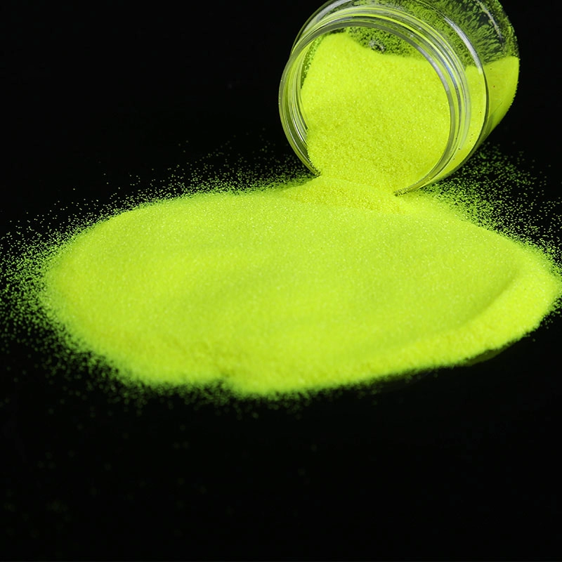 Poudre de paillettes vert fluo fluorescent en vrac